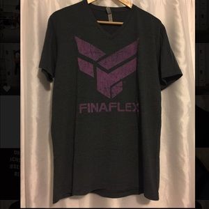 Grey V-NECK shirt! Size LARGE! SLIM FIT